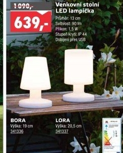 Stolní lampička Bora Trio