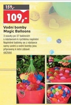 Nafukovací balónky vodní bomby