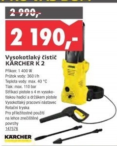 Vysokotlaký čistič K2 Kärcher