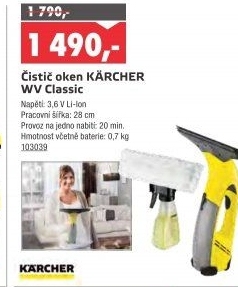 Aku-čistič oken WV Classic Kärcher