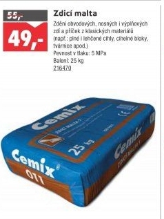Zdící malta Cemix