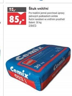 Štuková omítka Cemix