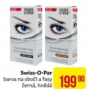 Barva na obočí a řasy Swiss O Par