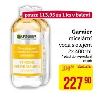 Dvoufázová micelární voda 3v1 Garnier