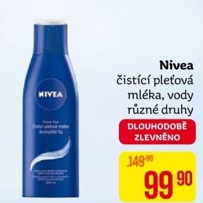 Mléko pleťové čistící Nivea