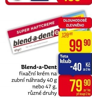 Fixační krém na zubní protézu Blend-a-dent