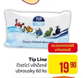 Vlhčené ubrousky dětské Tip Line