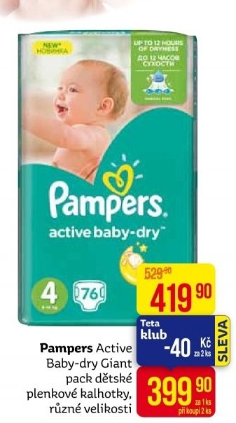 Pleny dětské Pampers Active Baby Dry