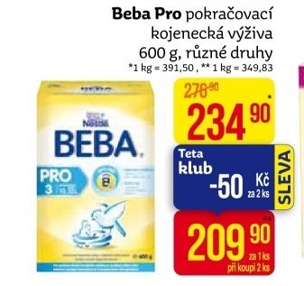 Mléčná výživa Pro Beba Nestlé