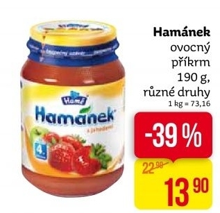 Příkrm ovocný Hamánek