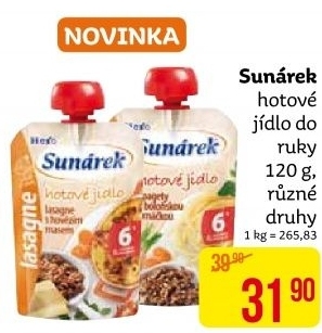 Hotová jídla Do ručičky Sunárek