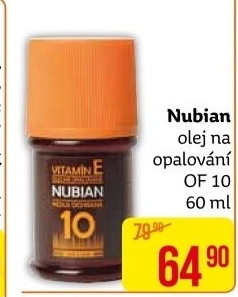Olej na opalování OF 10 Nubian