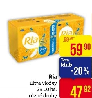 Dámské vložky Ria Ultra