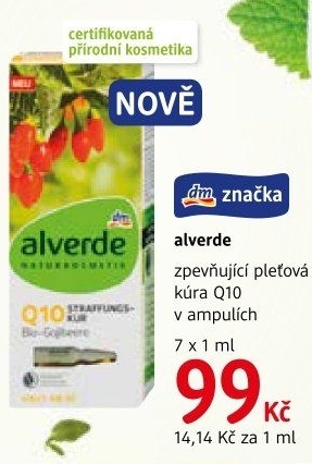 Kúra pleťová zpevňující Anti-Aging Q10 Alverde