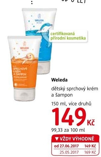 Sprchový krém a šampon 2v1 dětský Weleda