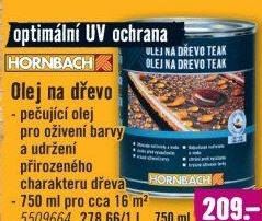 Olej na dřevo Hornbach