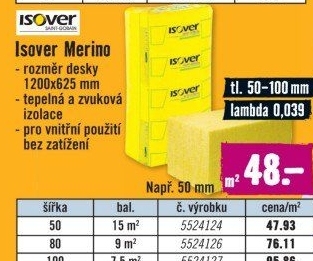 Skelná vata Isover Merino