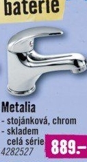 Umyvadlová stojánková baterie Metalia