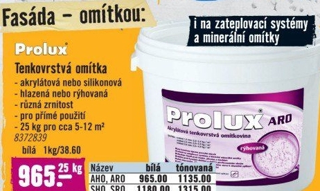 Omítka ARO Prolux