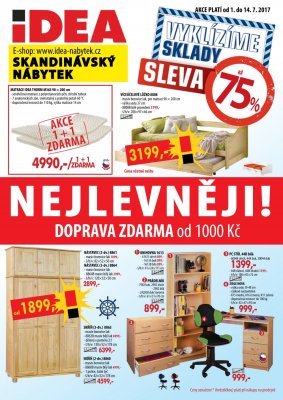 akční leták IDEA nábytek 1.7.2017-14.7.2017