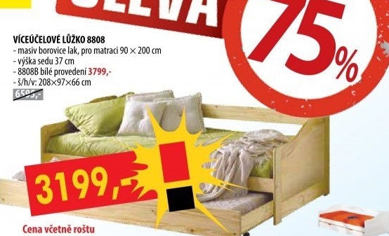 Jednolůžko s přistýlkou LAURA