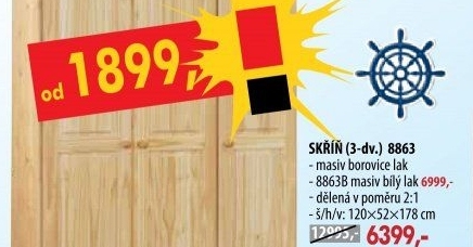 Skříň 3dveřová 8863 lakovaná