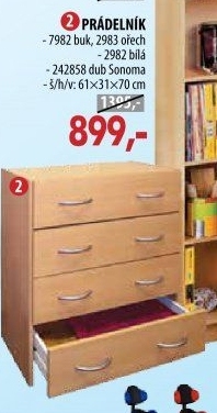 Prádelník se zásuvkami 7982