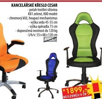 Kancelářské křeslo CESAR zelené K81
