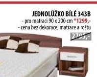 Jednolůžko 343 bílá 90x200