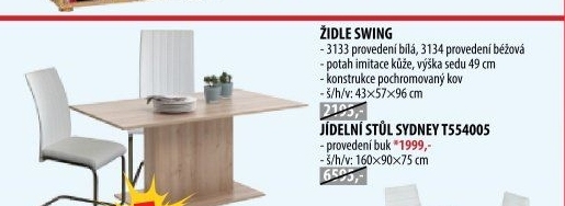 Jídelní židle SWING bílá