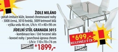 Jídelní židle MILÁNO černá