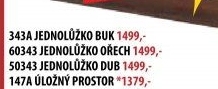 Jednolůžko 343 buk 90x200