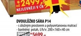 Dvoulůžko SÁRA s úložným prostorem