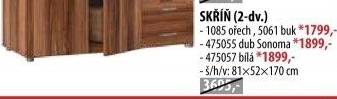 Šatní skříň 475057 bílá