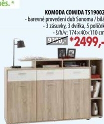 Komoda COMIDA 2 dub/bílá