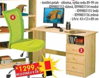 Kancelářská židle BONNIE růžová
