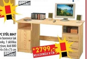 PC stůl 8847 lakovaný