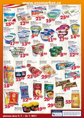 akční leták ESO MARKET 5.7.2017-16.7.2017
