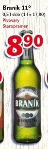Pivo světlý ležák 11° Jedenáctka Braník