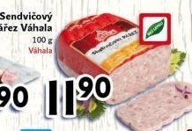Nářez sendvičový Váhala