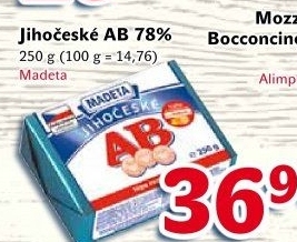 Máslo Jihočeské AB Madeta