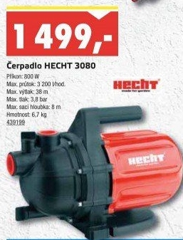 Zahradní elektrické čerpadlo HECHT 3080