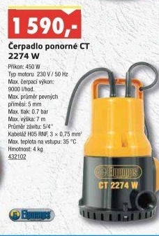 Ponorné čerpadlo Elpumps CT 2274 W