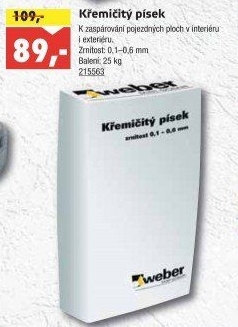 Křemičitý písek Weber