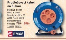 Prodlužovací kabel na bubnu Emos