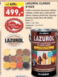 Lazura na dřevo Classic Lazurol