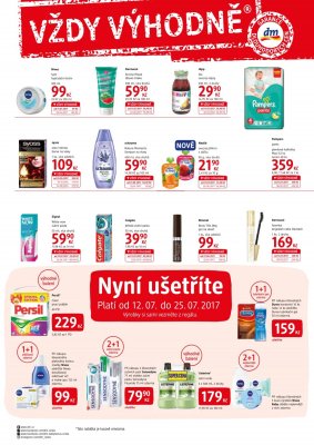 akční leták dm drogerie 12.7.2017-8.8.2017