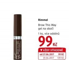 Gelová řasenka na obočí Brow This Way Rimmel