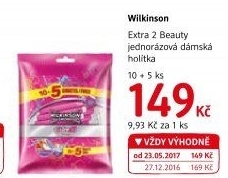Holítka jednorázová dámská Beauty Extra 2 Wilkinson