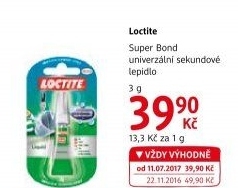 Vteřinové lepidlo Super Bond Loctite
